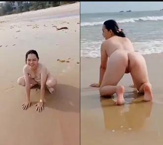 Đưa chị yêu miền Tây đi ngắm biển mà chị chơi bạo cởi hết đồ tạo dáng cho em trai quay phim